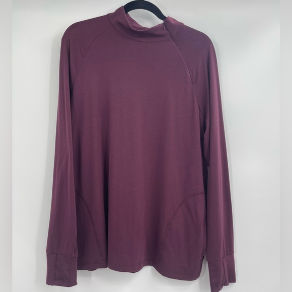 Weekends by Chicos purple polyester rayon with pockets pullover zip size 2 large - Picture 1 of 5